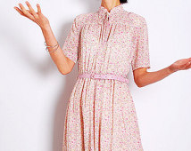VTG 80s pink liberty dress