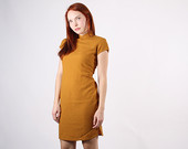 1960s Mustard Cheongsam Dress  - Vintage Chinese Dress  - The Harvest Moon Dress  - 5105