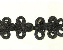 4 pairs 8.46 inch DIY Manual Black/White Chinese Cheongsam Frog Buttons for Tang suits