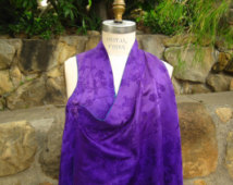 Vintage Chinese Silk Light Brocade Robe Reversible 1940's Size Medium