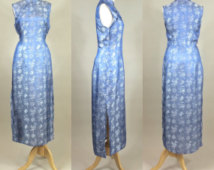 80s Cheongsam / Vintage 1980s Silk  Cheongsam / Vintage Cheongsam / 80s Vintage Silk Cheongsam