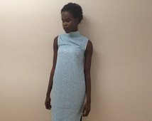Girls Qi Pao// Vintage Cheongsam Baby Blue // Size Small