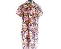 the 1940s cheongsam . vintage cheongsam .