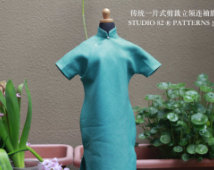 Authentic Traditional Cheongsam Gown Pattern,A-POC Pattern with tutorial,Size XL~XXXXXL