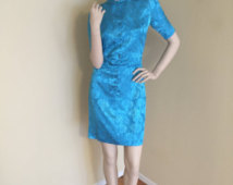 Vintage Cheongsam Shirtwaist Dress (SIZE 4)