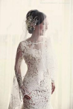 Chinese Modern Reception Dresses Kelvin & Sendy French Garden Bali Wedding 54580