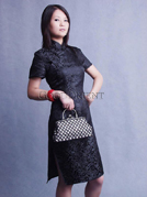 Chinese Pure Black cheongsam