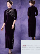 Fashionable Chinese Velvet Dress