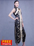 Particular Black Cheongsam